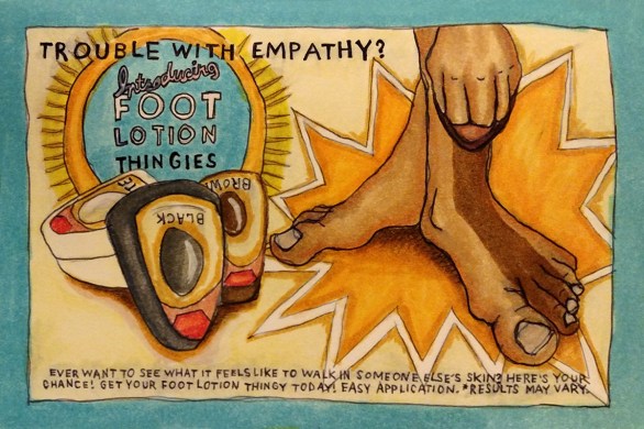 faux advertisement illustration for shoe polish